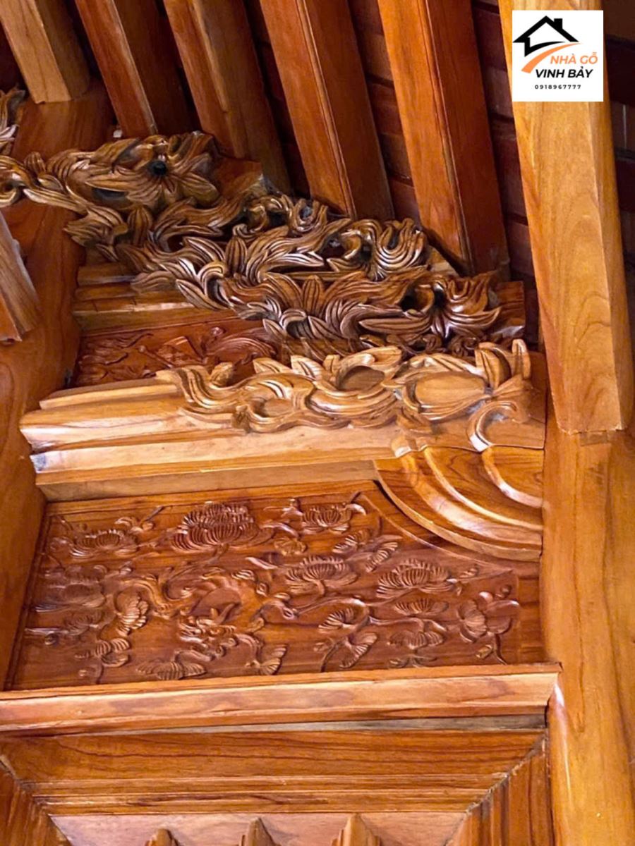 nhà gỗ 3 gian đẹp