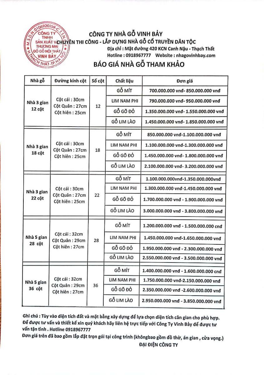 Bái giá nhà gỗ