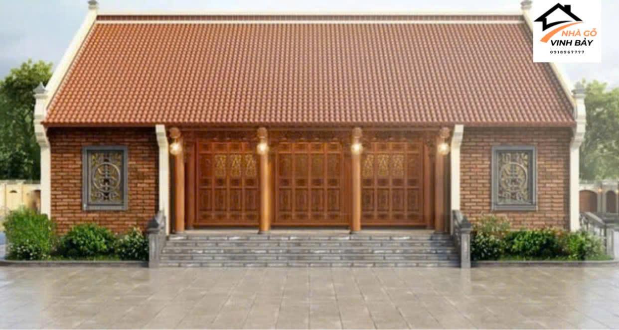 Nhà Gỗ Cấp 4 Đẹp 3 Gian 2 Chái 