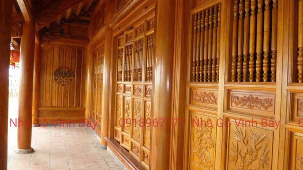 Nhà gỗ kẻ truyền 3 gian